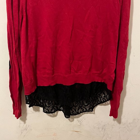 TORRID | Women's Cashmere Blend Sweater Red Black Size 14/16 - Picture 3 of 8